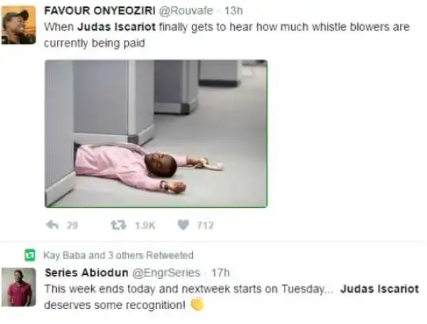 Checkout These Hilarious Tweets As Judas Iscariot Trends On Twitter
